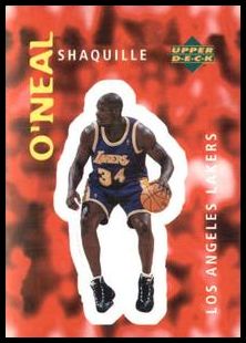 1997-98 Upper Deck NBA Stickers (European) 63 Shaquille O'Neal